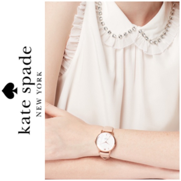 NWT Kate Spade Metro monogram watch blush gold - Picture 2 of 8
